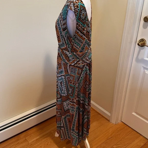 Ruby Rd. Multicolor Geometric Midi Dress - Picture 6 of 10